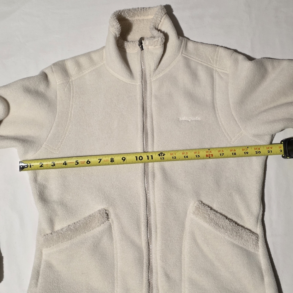 Patagonia Synchilla Full Zip Fleece Jacket Cream Ivory Women's M GUC Vintage - Picture 13 of 13